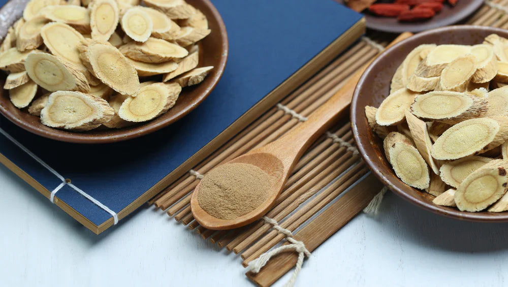 Image de ginseng découpé, qui a de nombreux bienfait.