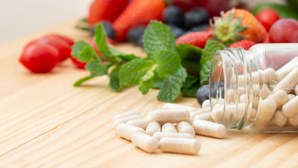 Image de pilules de vitamines B.