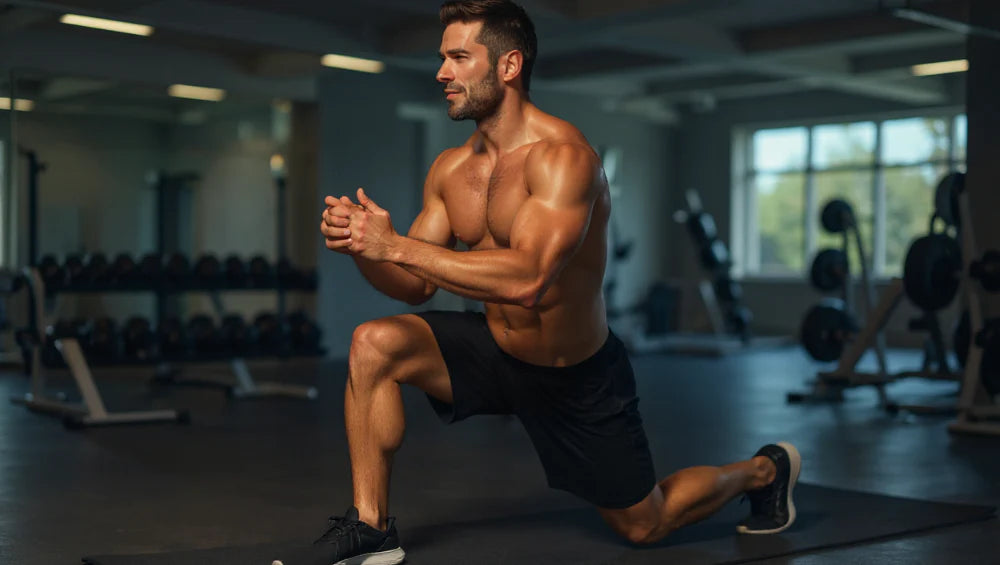 Homme qui fait une séance hiit à la salle de sport