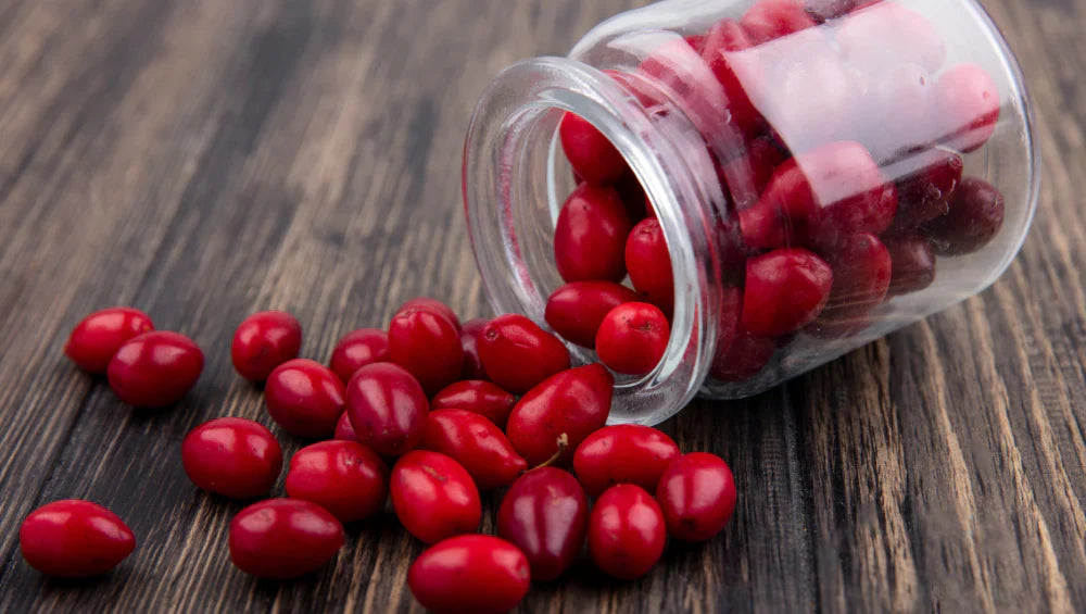 Image de Baies de berbéris, petites fruits rouges à l’origine de la berbérine.