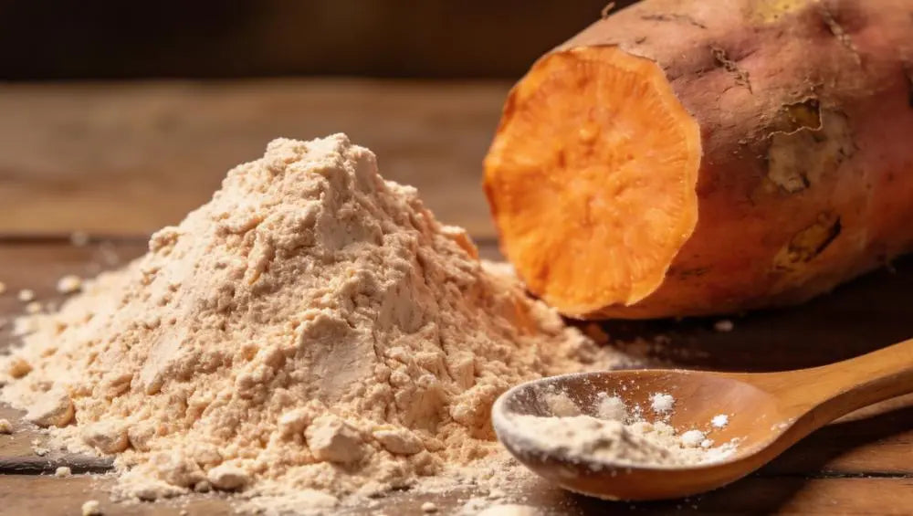 image de farine de patate douce.