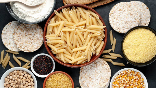 Image d'aliments riches en glucides (riz, pâtes...)