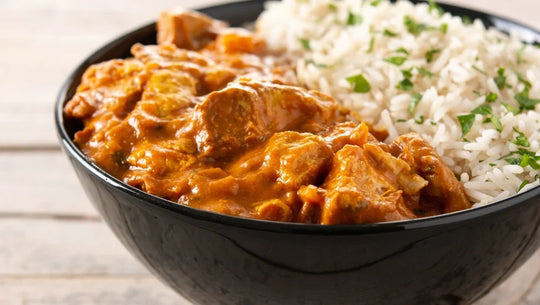 Image d'un repas protéiné (riz poulet).
