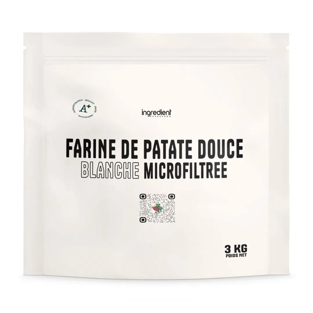 Farine de patate douce blanche microfiltree ingredient superfood fwn